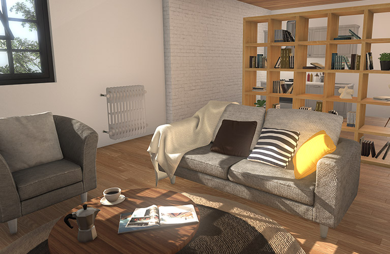 interior 3d scene - living room