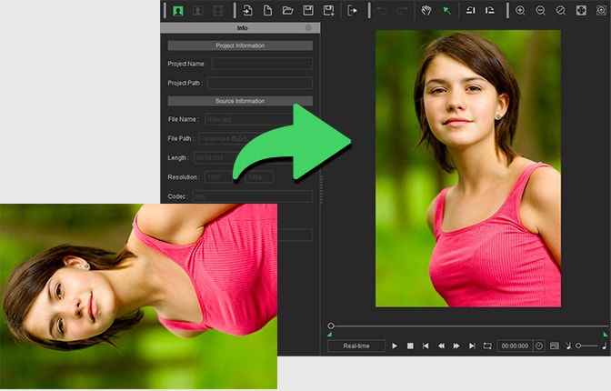 transparent video rotation