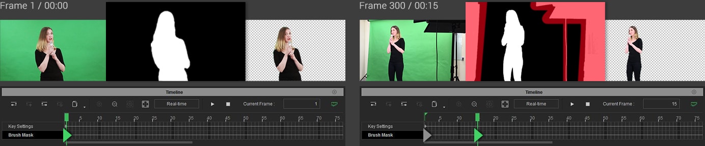 chroma key timeline editor