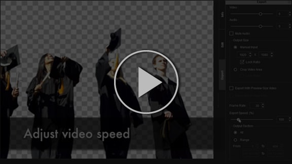 transparent video creator - adjustable speed