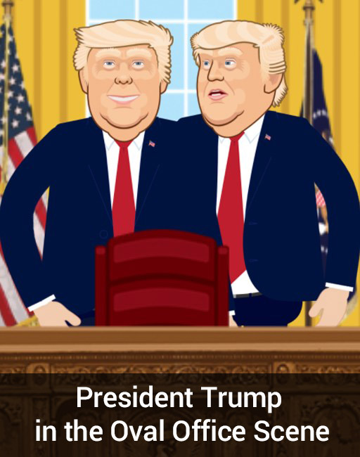 New! President Trump in the Oval Office Scene