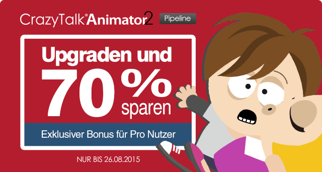 CrazyTalk Animator 2 Pipeline Upgrade 70% reduziert +gratis Flash Vorlagen