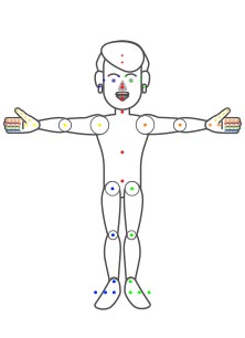 create cartoon character - human bone