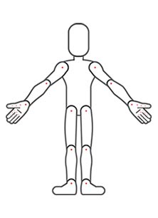 create cartoon character - human bone
