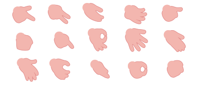 create cartoon character PSD human gesture