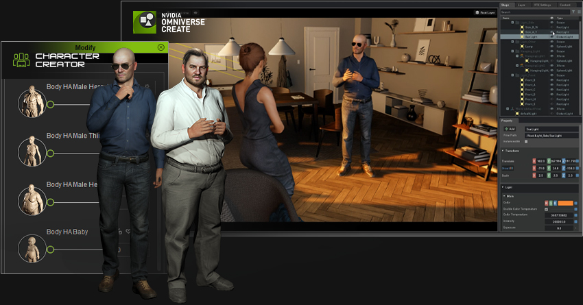 nvidia omniverse - 角色創作 - 外觀、服裝、髮型、配件