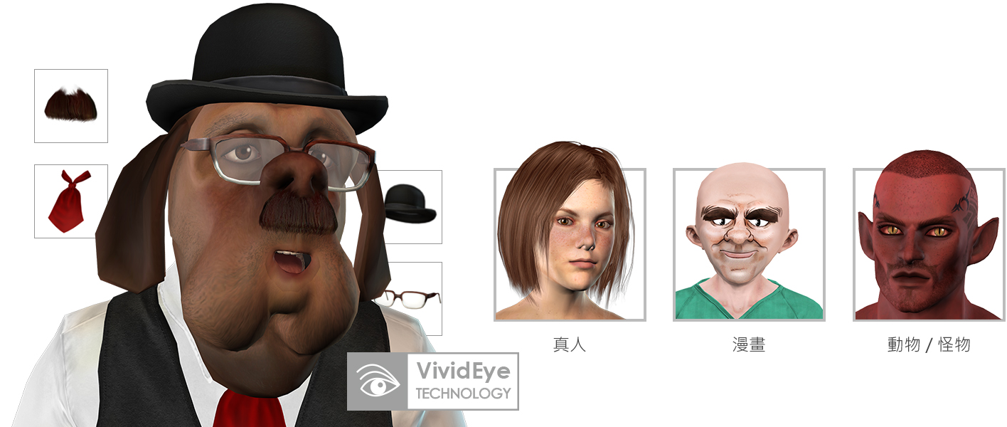 Stylized avatars & vivid eyes - CrazyTalk