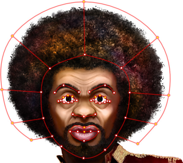 3D 頭部製作 - 2D 角色頭部及頭髮網紋面